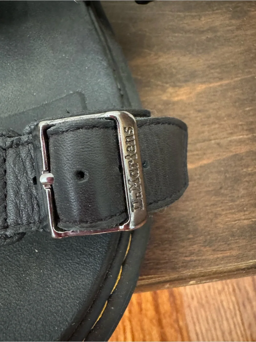 Dr. Martens Kyle J Black Leather Sandals Youth US 2 EU 33 Adjustable Straps